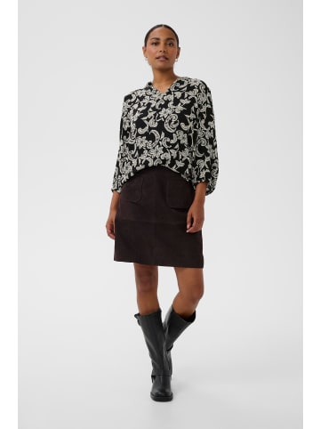 Kaffe Langarm-Bluse KAriani Regular fit in Black Deep/Chalk Paisley