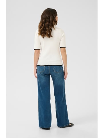 Kaffe Strickpullover KAlizza Regular fit in Chalk with Black contrast