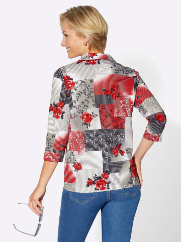 WITT WEIDEN 3/4-Arm-Shirt in erdbeere-steingrau-bedruckt