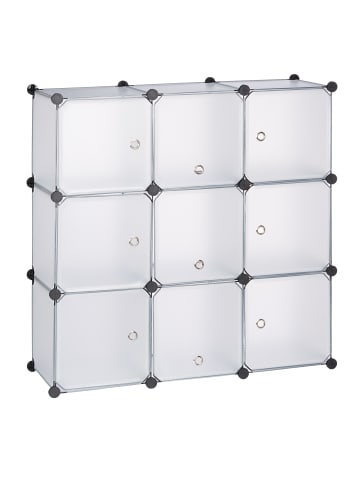 relaxdays Regalsystem in Transparent - (B)95x (H)95 x (T)32 cm