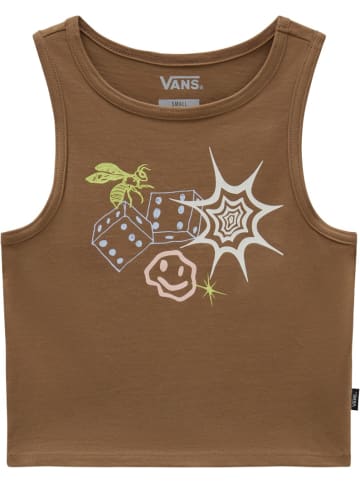 Vans Top "Total Mess Fitted Tank" in Braun