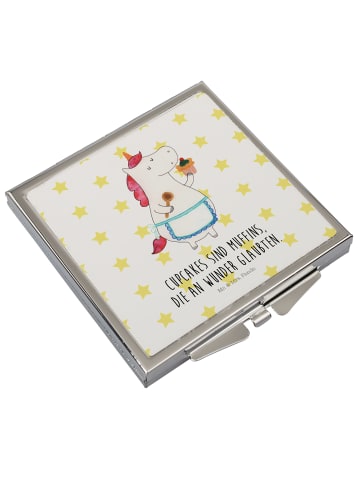 Mr. & Mrs. Panda Schminkspiegel Einhorn Küche mit Spruch in Weiß