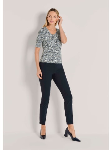 MADELEINE Halbarmshirt mit Animal-Print in marine / nebelblau