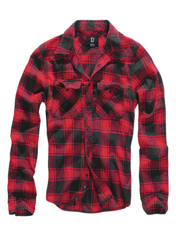 Brandit Bekleidung Check Shirt in rot/schwarz