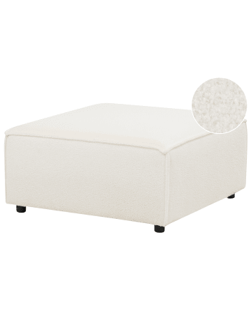 Beliani Ottomane ARDAL in Weiß/Schwarz - (W) 88 x (H) 43 x (L) 88 cm