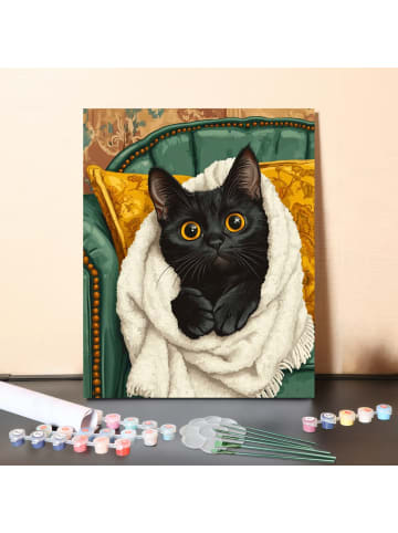 ARTNANAS DIY Malen nach Zahlen Set-"Kuschelkatz"