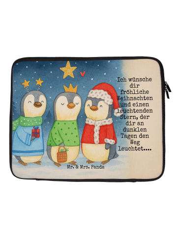 Mr. & Mrs. Panda Laptop Hülle Winterzeit Heilige drei Könige Des... in Weiß