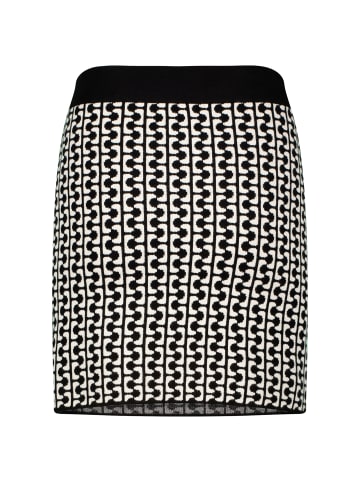 Zero  Strickrock mit grafischem Print in BlackCream