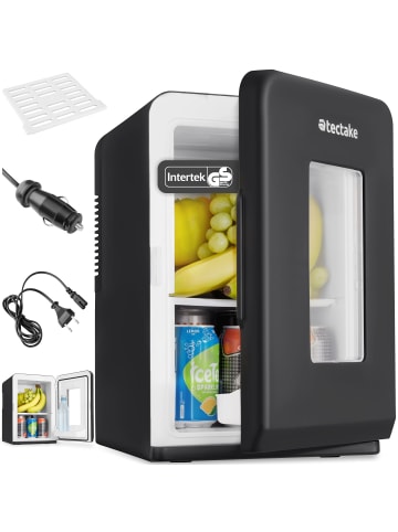 tectake Tragbarer 2 in 1 Mini-Kühlschrank, 27 x 31 x 41 cm