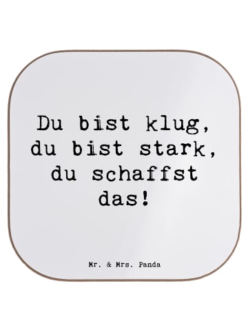 Mr. & Mrs. Panda Untersetzer für Gläser Spruch Erster Schultag M... in Weiß