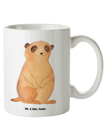 Mr. & Mrs. Panda JumboTasse Erdmännchen ohne Spruch in Weiß