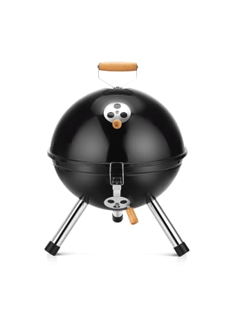 relaxdays Mini Kugelgrill in Schwarz - Ø 30 cm