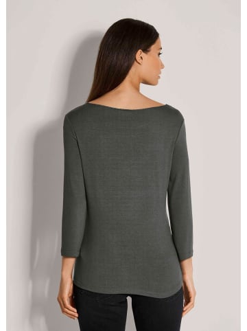 MADELEINE Elegantes Glanzshirt mit Viskose-Stretch in bleigrau