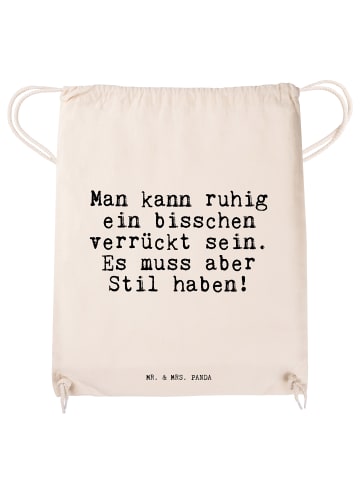 Mr. & Mrs. Panda Materialrucksack Man kann ruhig ein... mit Spruch in Creme