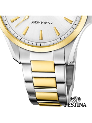 Festina Analog-Solaruhr Festina Solar Energy silber, gold mittel (ca. 34mm)