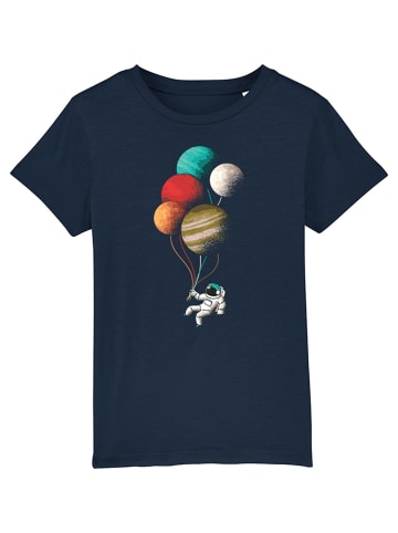 Wat? Apparel T-Shirt Balloon Spaceman in Dunkelblau