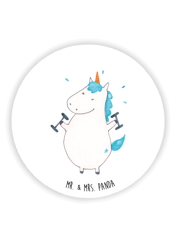 Mr. & Mrs. Panda Magnet für Kühlschrank Einhorn Fitness ohne Spruch in Weiß