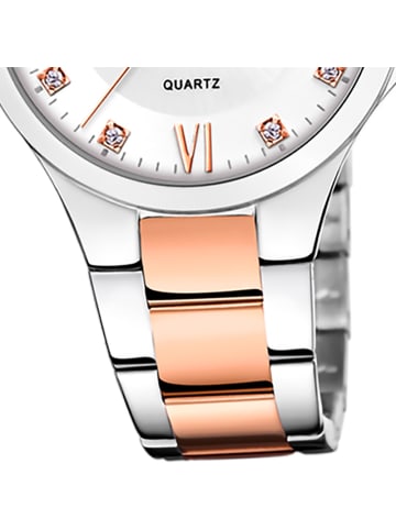Festina Analog-Armbanduhr Festina Boyfriend silber, rosé mittel (ca. 34mm)