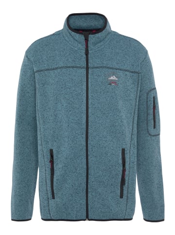 Man's World Strickfleecejacke in türkis melange