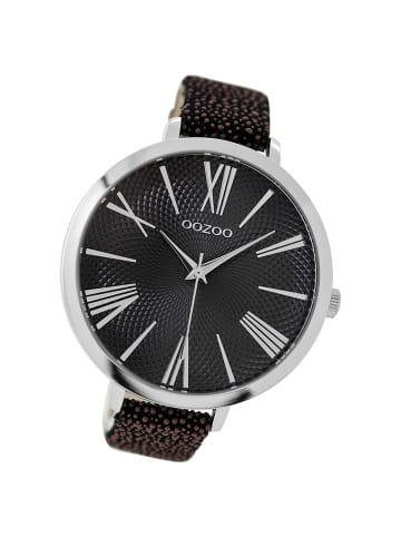 Oozoo Analog-Armbanduhr Oozoo Timepieces schwarz extra groß (ca. 48mm)
