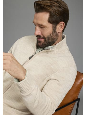 Man's World Strickjacke in beige melange