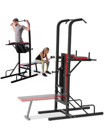 tectake Power Tower Reeves 180 x 95 x 210 cm, schwarz