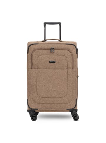 Redolz Essentials 12 MEDIUM 4-Rollen Trolley 67 cm mit Dehnfalte in coffee