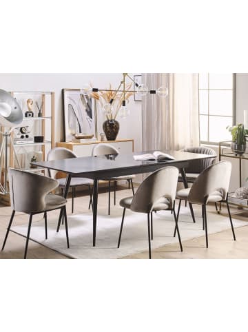 Beliani Esszimmertisch MALDON in Schwarz - (W) 90 x (H) 76 x (L) 160 cm
