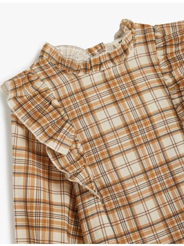 KOTON Shirt in Braun Karomuster