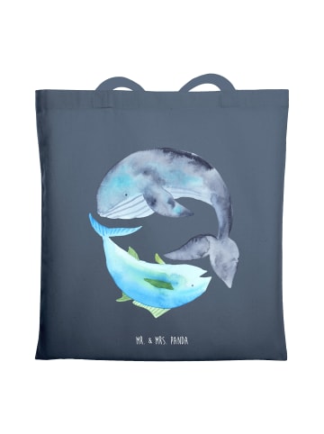 Mr. & Mrs. Panda Tote Bag Walfisch Thunfisch ohne Spruch in Indigo Blue