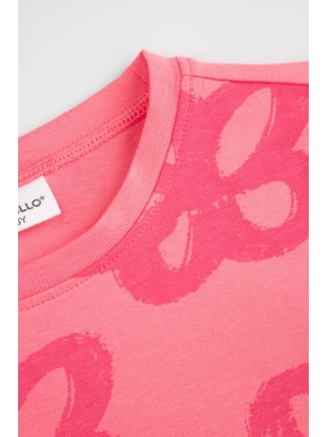 Coccodrillo Kleid mit kurzen Ärmeln in korallenrot