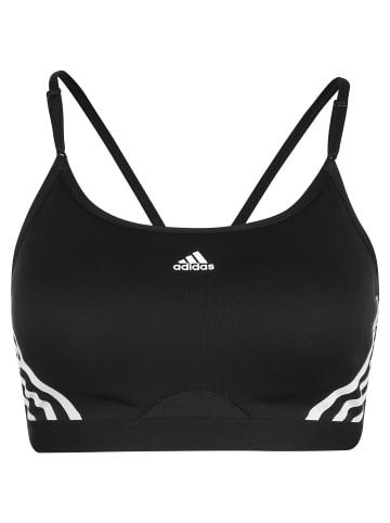 adidas Performance Sport-BH Aeroready Training Light 3-Streifen in schwarz