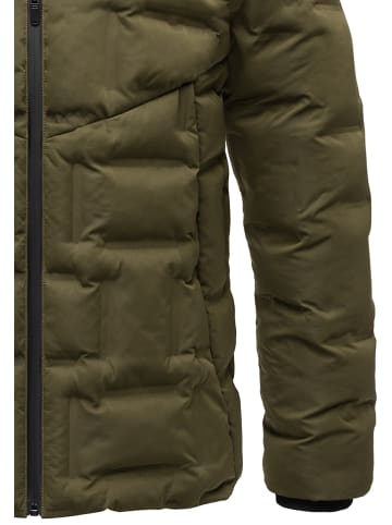 Humy Winterjacke mit Kapuze in Olive