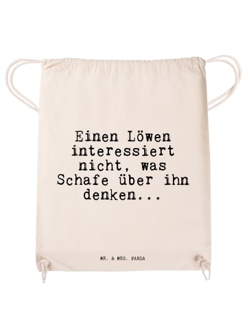 Mr. & Mrs. Panda Stoffbeutel Einen Löwen interessiert nicht,... ... in Creme