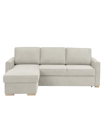 58 aufm Kessel ECKSOFA mit Auszugsbett Kaysa Flachgewebe silber