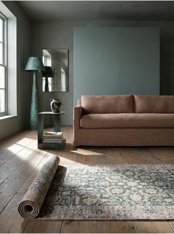 KADIMA DESIGN Teppich Flachgewebe Pflegeleicht HURST Orientalisch Wohnzimmer Floral in Grün