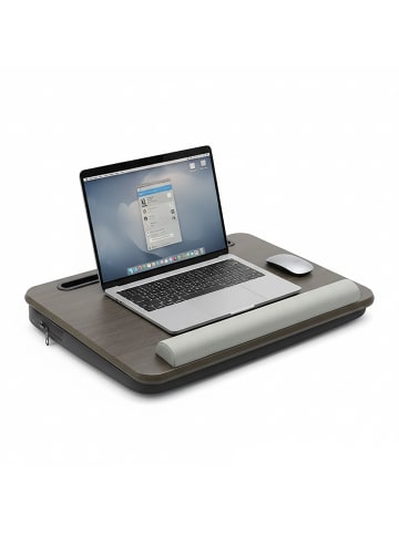 relaxdays Laptopkissen in Braun/ Grau - (B)43 x (H)7 x (T)32 cm