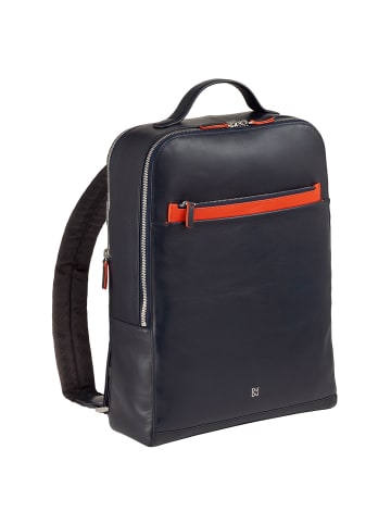 DuDu Rucksack Leder 38 cm Laptopfach in navy