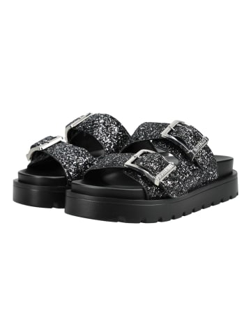 Buffalo Pantoletten in Schwarz/Weiß