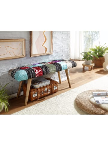 FineBuy Sitzbänk in Bunt / Mango / 117x38x51