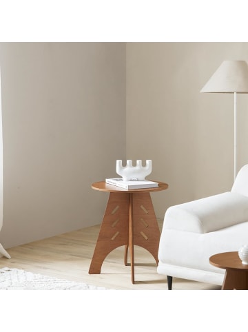 SoBuy Beistelltisch in Braun - (B)46,5 x (H)55 x (T)46,5cm