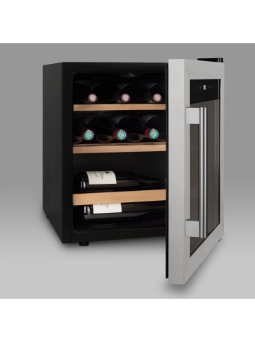 Les Petits Champs Weinkühlschrank15 Flaschen CAVC15 Silber Energieklasse G