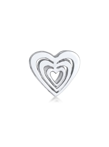 Nenalina Charm 925 Sterling Silber Herz in Silber