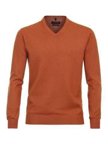 CASAMODA Pullover mit V-Ausschnitt uni 004430 in Orange