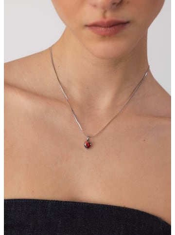 PURELEI Kette Sleeky Red Heart 40–45 in Silver