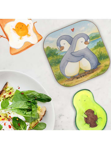 Mr. & Mrs. Panda Tischuntersetzer Pinguine Kuscheln Design ohne ... in Weiß