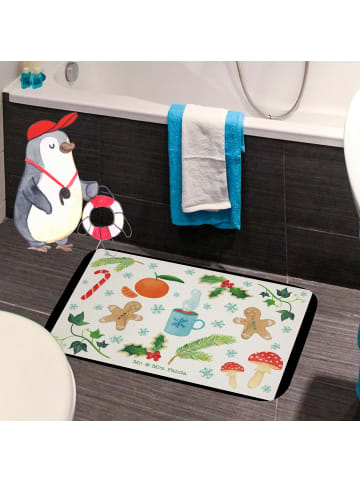 Mr. & Mrs. Panda Badezimmer Matte Winter mit Spruch in Bunt