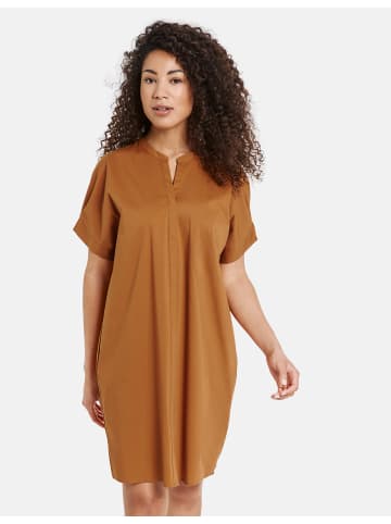 TAIFUN Kleid Langarm kurz in Golden Brown