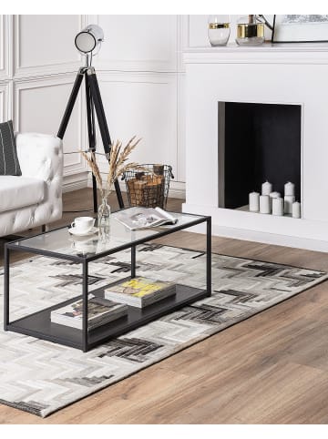 Beliani Kurzflor ARSUZ in Grau/Braun/Beige - (W) 140 x (H) 1 x (L) 200 cm