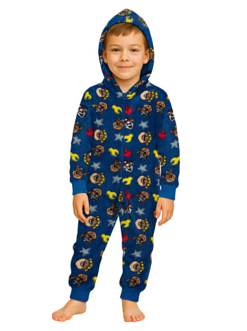Paw Patrol Paw Patrol Jumpsuit mit Kapuze Overall Pyjama Schlafanzug langarm in blau